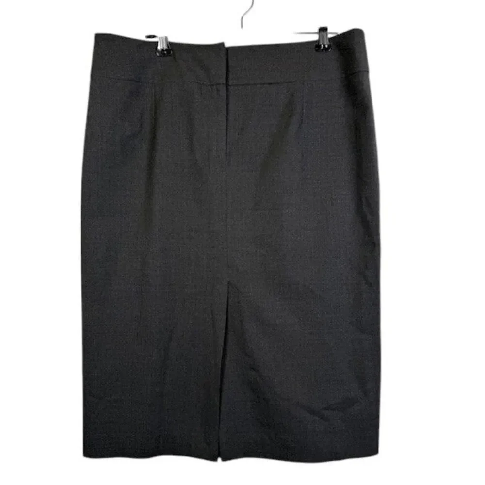 Hugo Boss Veronice Virgin Wool Stretch Blend Pencil Skirt Charcoal Gray‎ Size 8